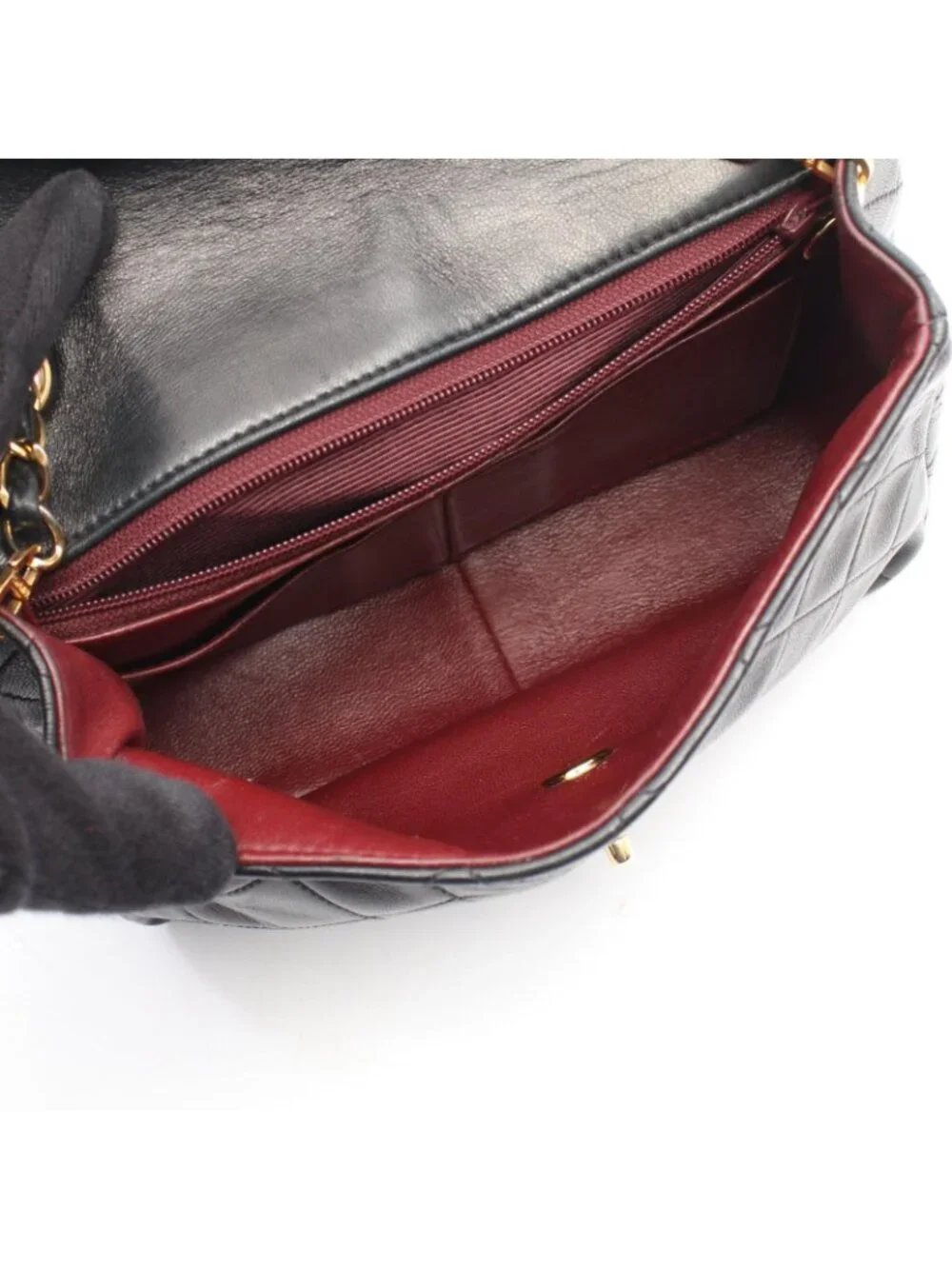 Chanel Shoulder Bag Mini Quilted 20 Black Lambskin Mini Chain